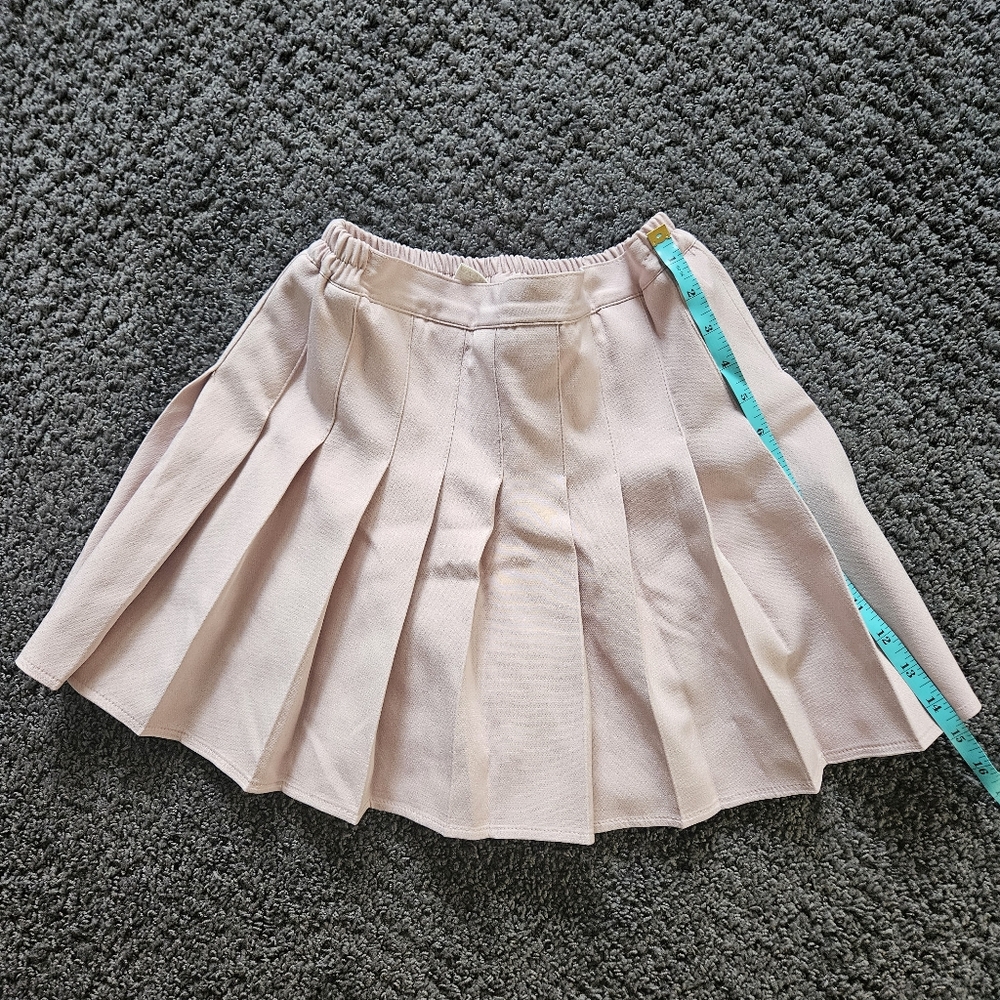 Pink Pleated Skirt Small